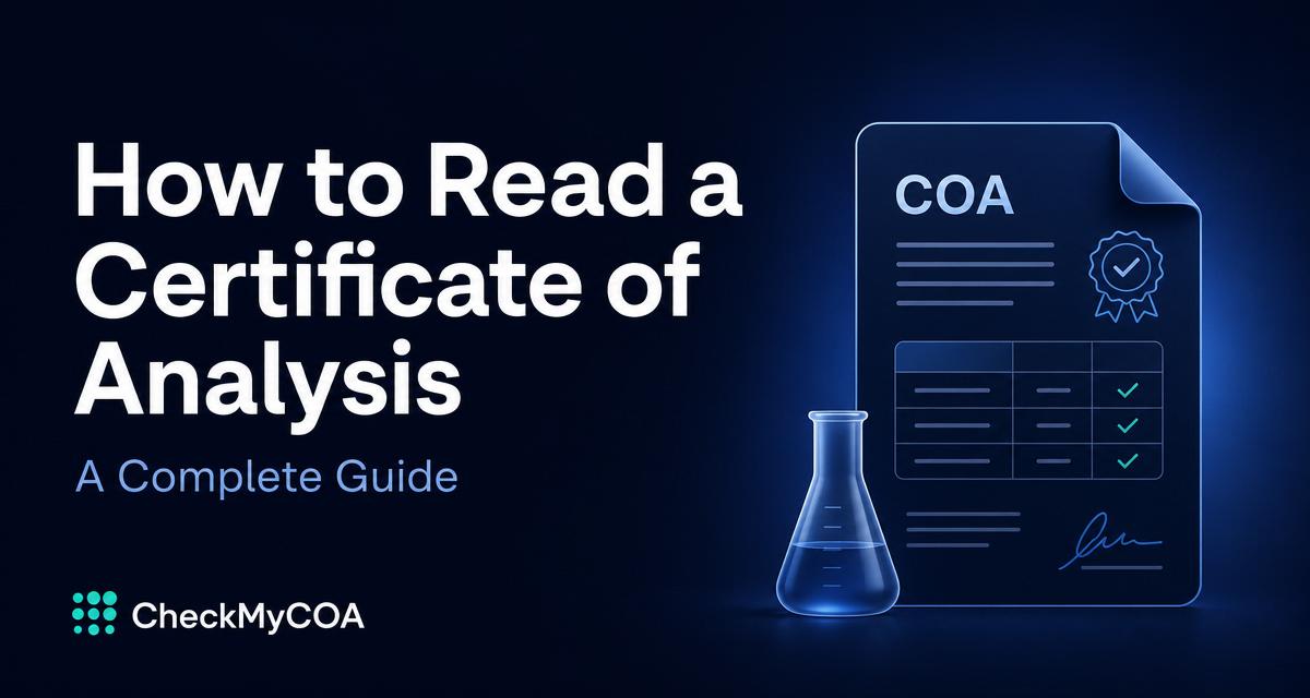 How to Read a Certificate of Analysis — CheckMyCOA guide cover
